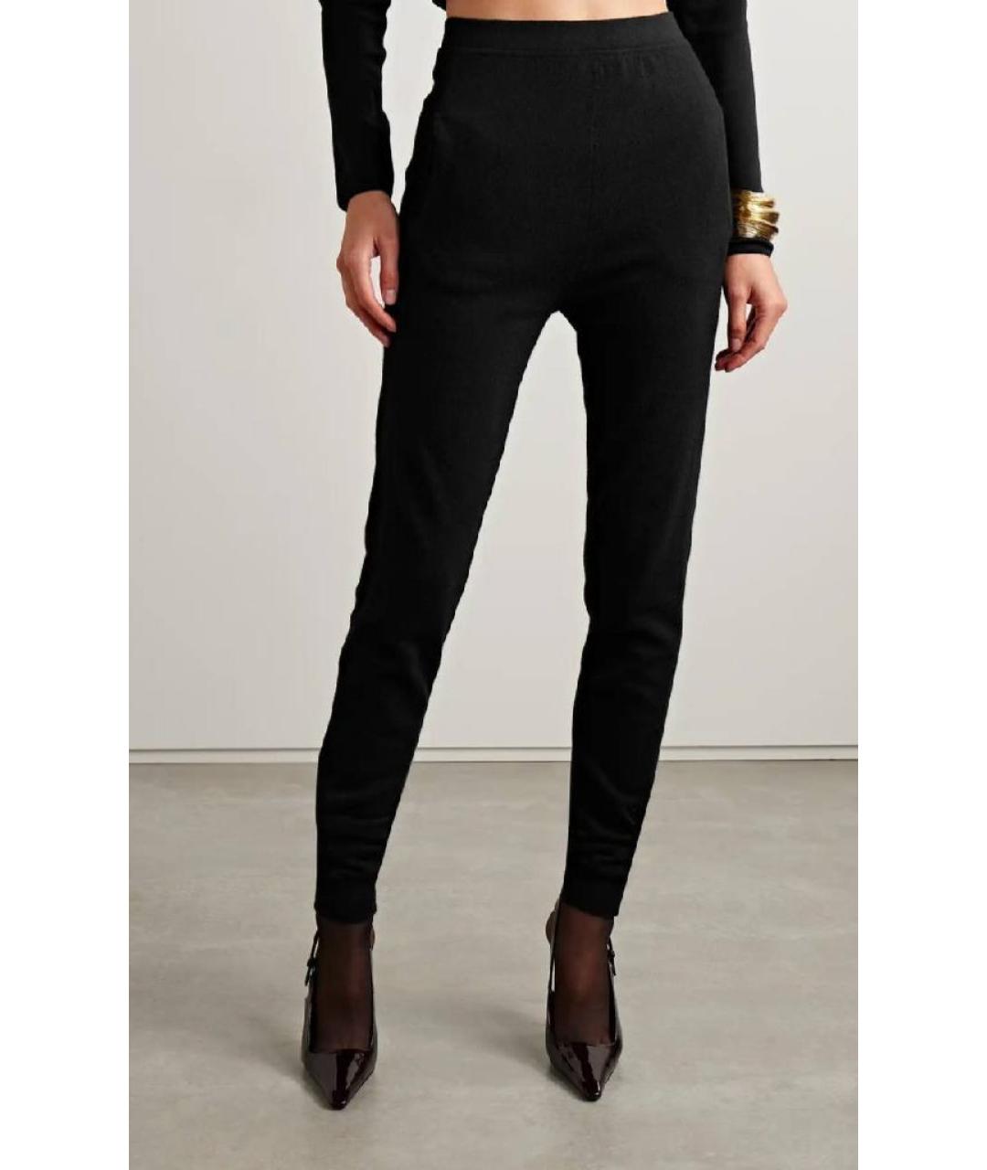 SAINT LAURENT Черные кашемировые леггинсы и велосипедки, фото 6