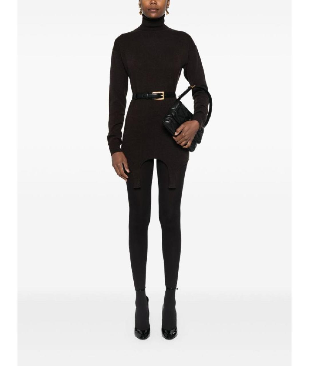 SAINT LAURENT Черные кашемировые леггинсы и велосипедки, фото 3