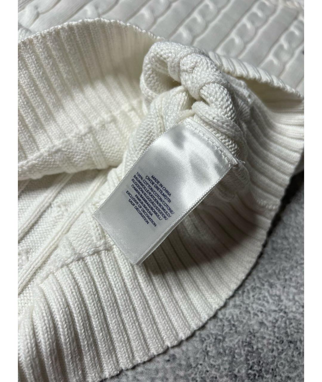 RALPH LAUREN Белый хлопковый джемпер / свитер, фото 6