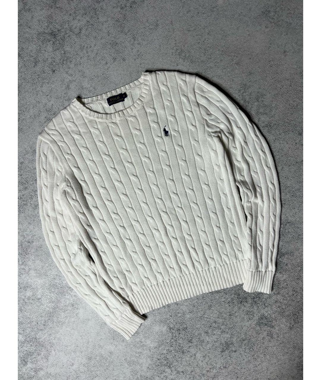 RALPH LAUREN Белый хлопковый джемпер / свитер, фото 7