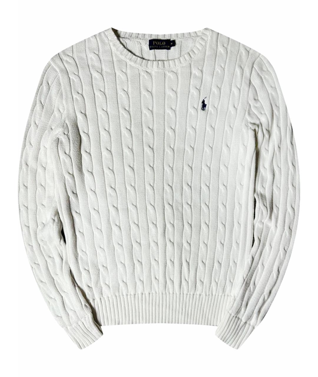RALPH LAUREN Белый хлопковый джемпер / свитер, фото 1