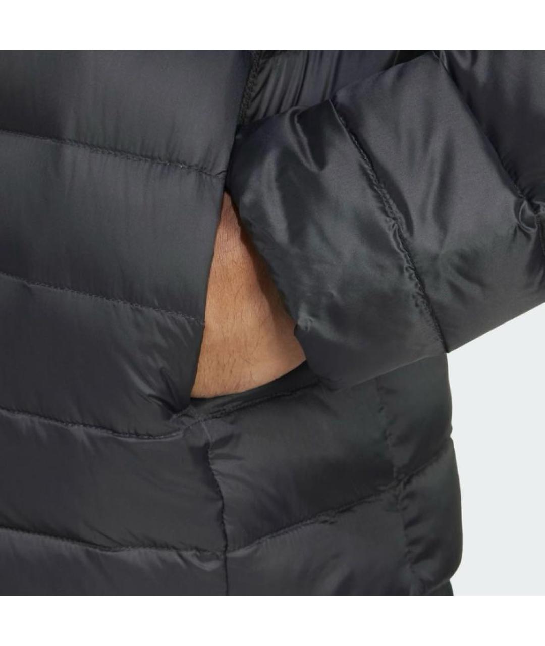 ADIDAS Черная полиамидовая куртка, фото 4