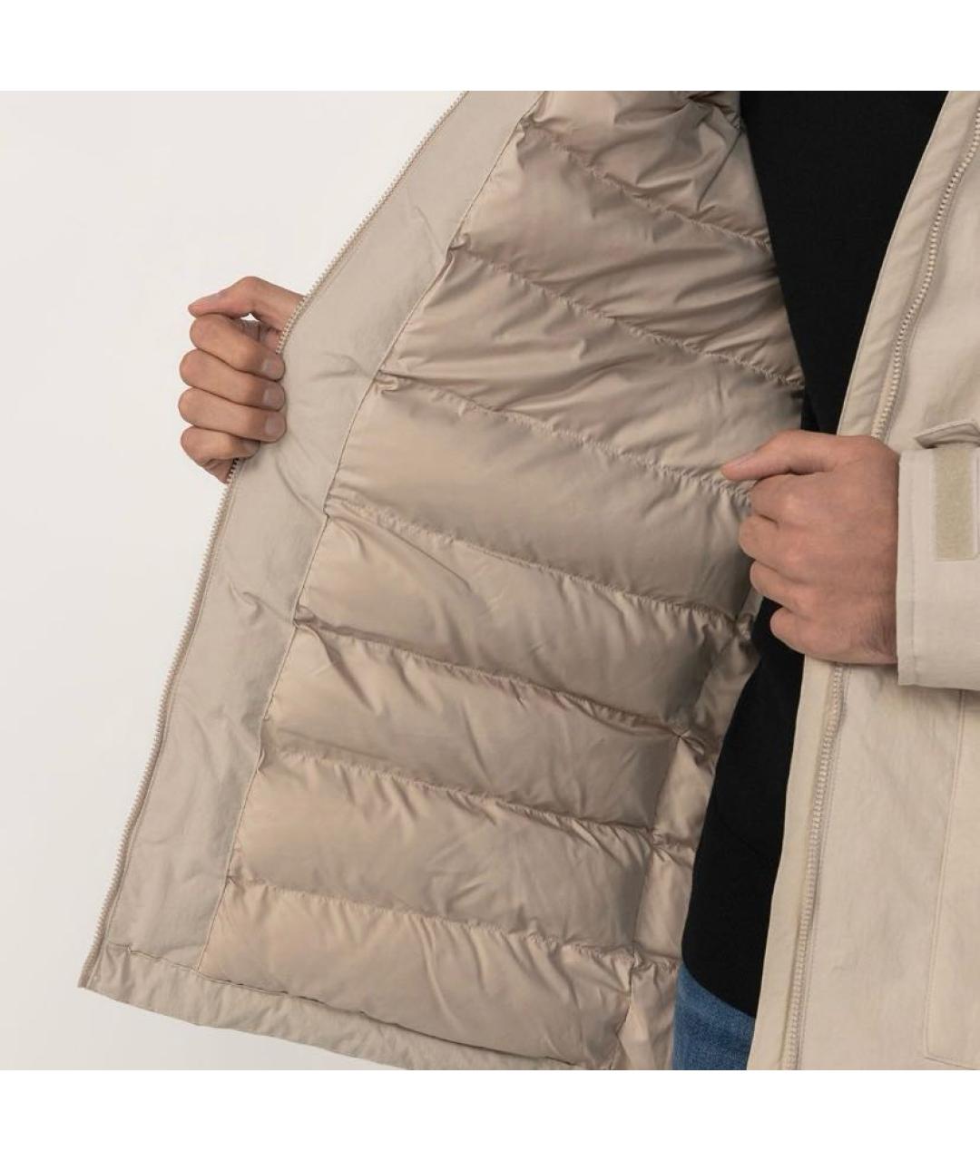 ADIDAS Бежевая полиамидовая парка, фото 5