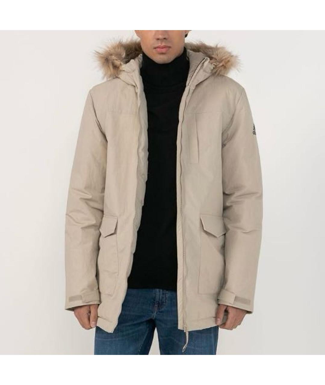 ADIDAS Бежевая полиамидовая парка, фото 3