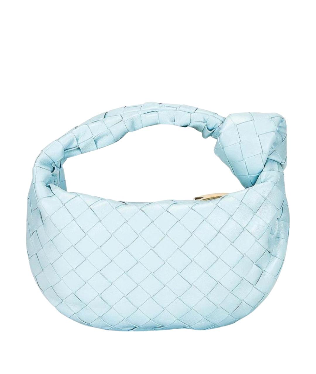 BOTTEGA VENETA Голубая кожаная сумка с короткими ручками, фото 1