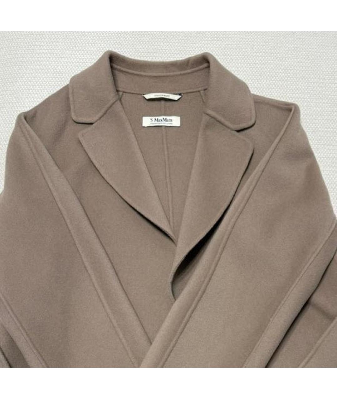 'S MAX MARA Бежевое шерстяное пальто, фото 4
