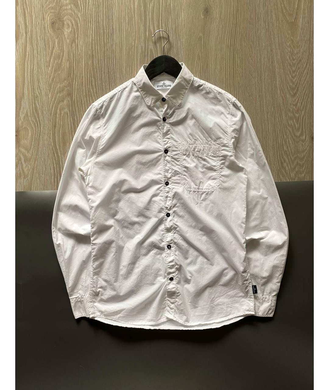 STONE ISLAND Белая хлопковая детская рубашка, фото 8