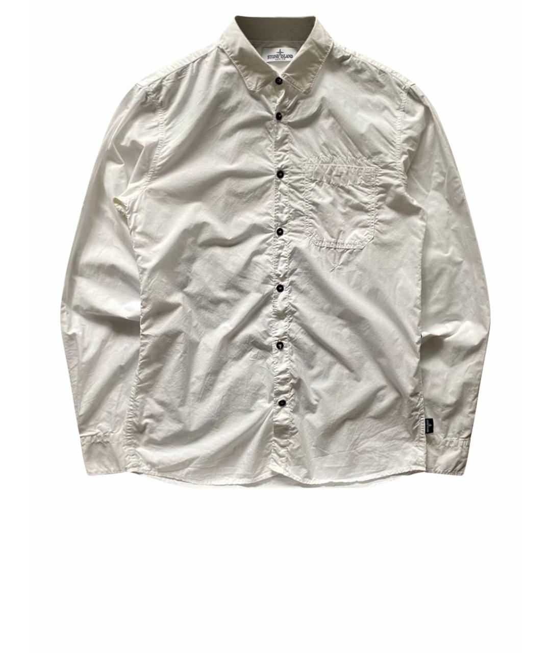 STONE ISLAND Белая хлопковая детская рубашка, фото 1