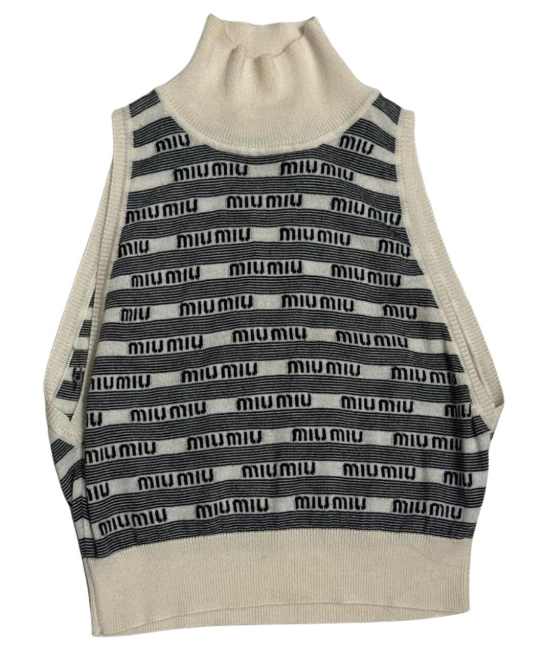 MIU MIU Мульти шерстяная жилетка, фото 1