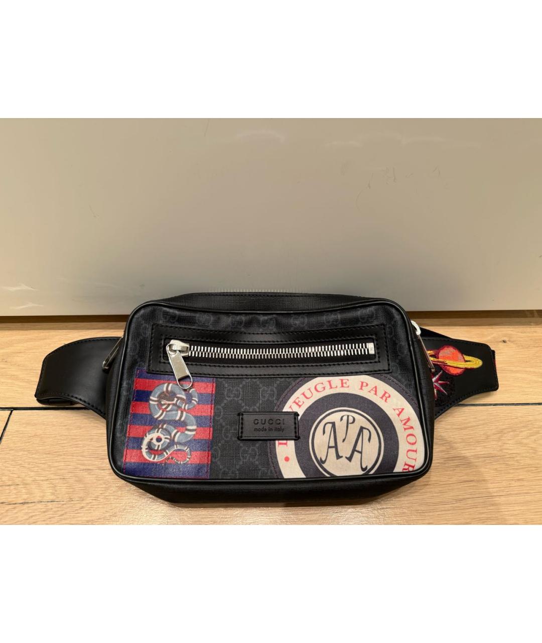 GUCCI Черная поясная сумка, фото 4