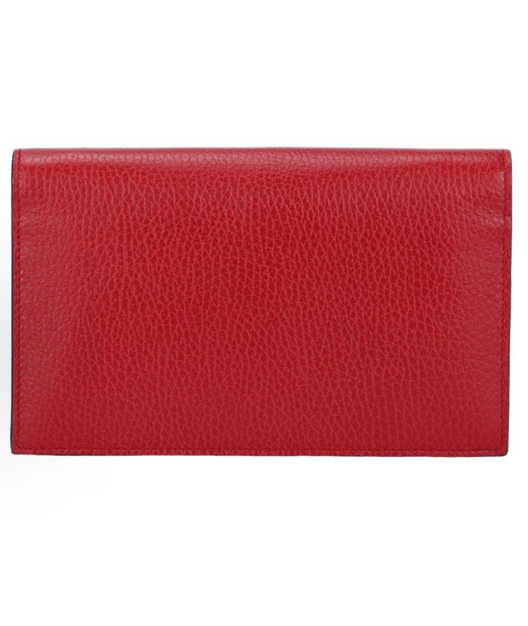 GUCCI Бордовая кожаная сумка через плечо, фото 4