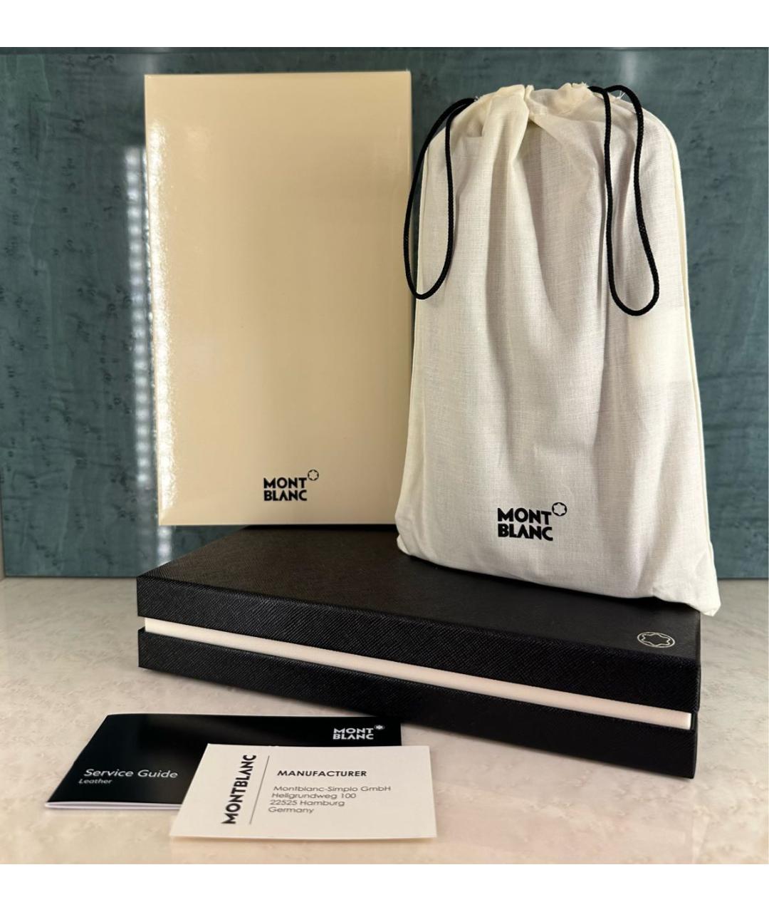MONTBLANC Черный кожаный кошелек, фото 8