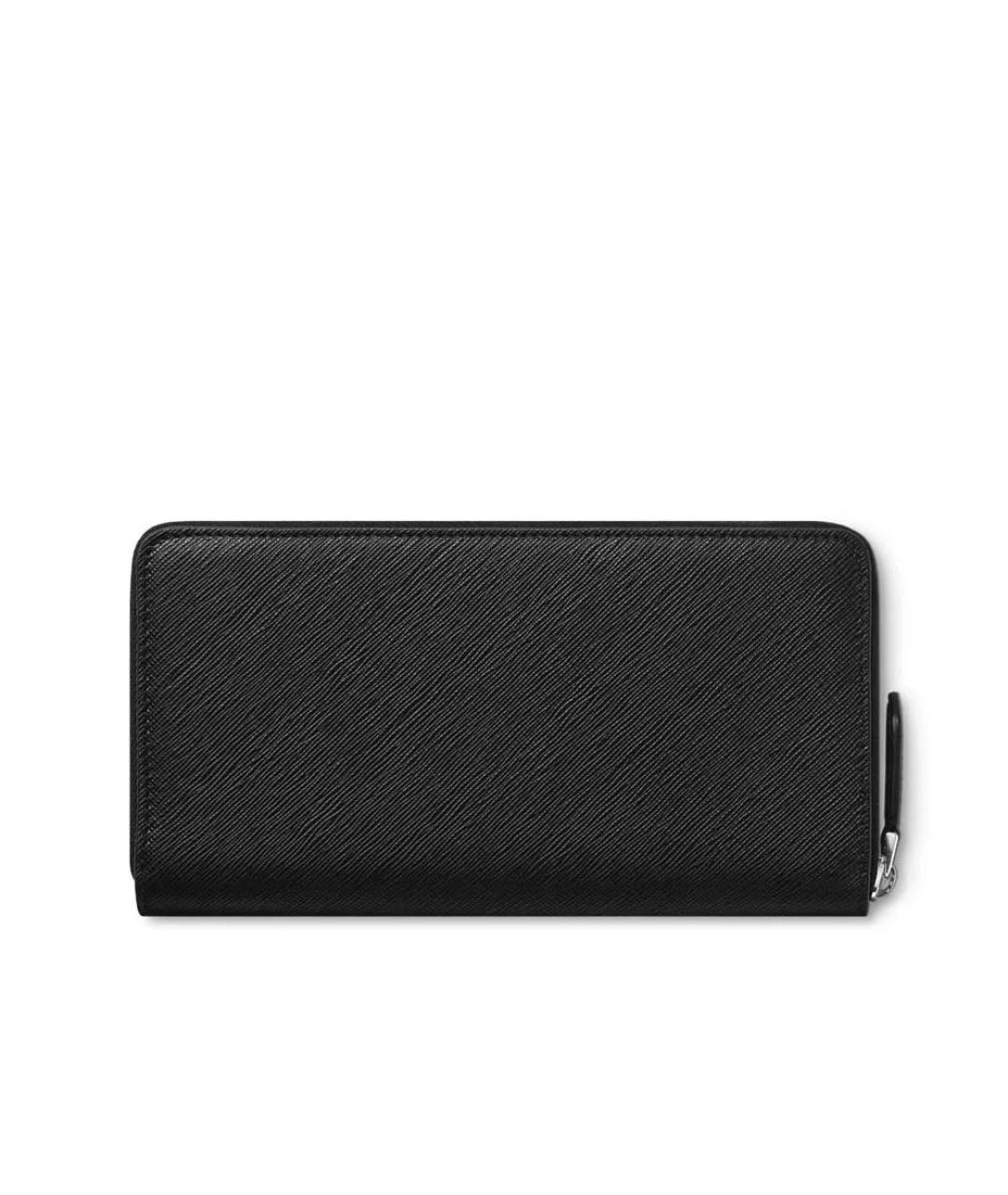 MONTBLANC Черный кожаный кошелек, фото 2