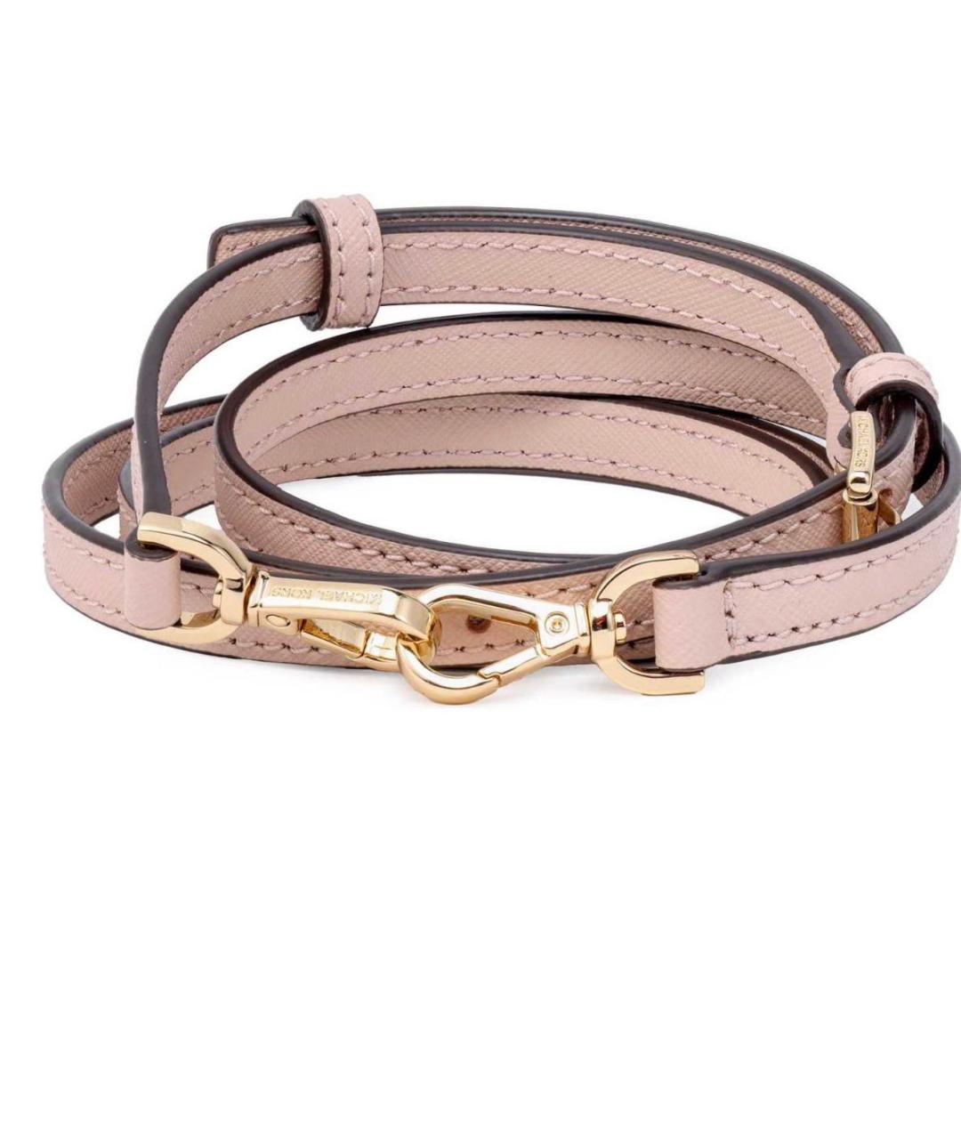 MICHAEL KORS Розовая кожаная сумка с короткими ручками, фото 6