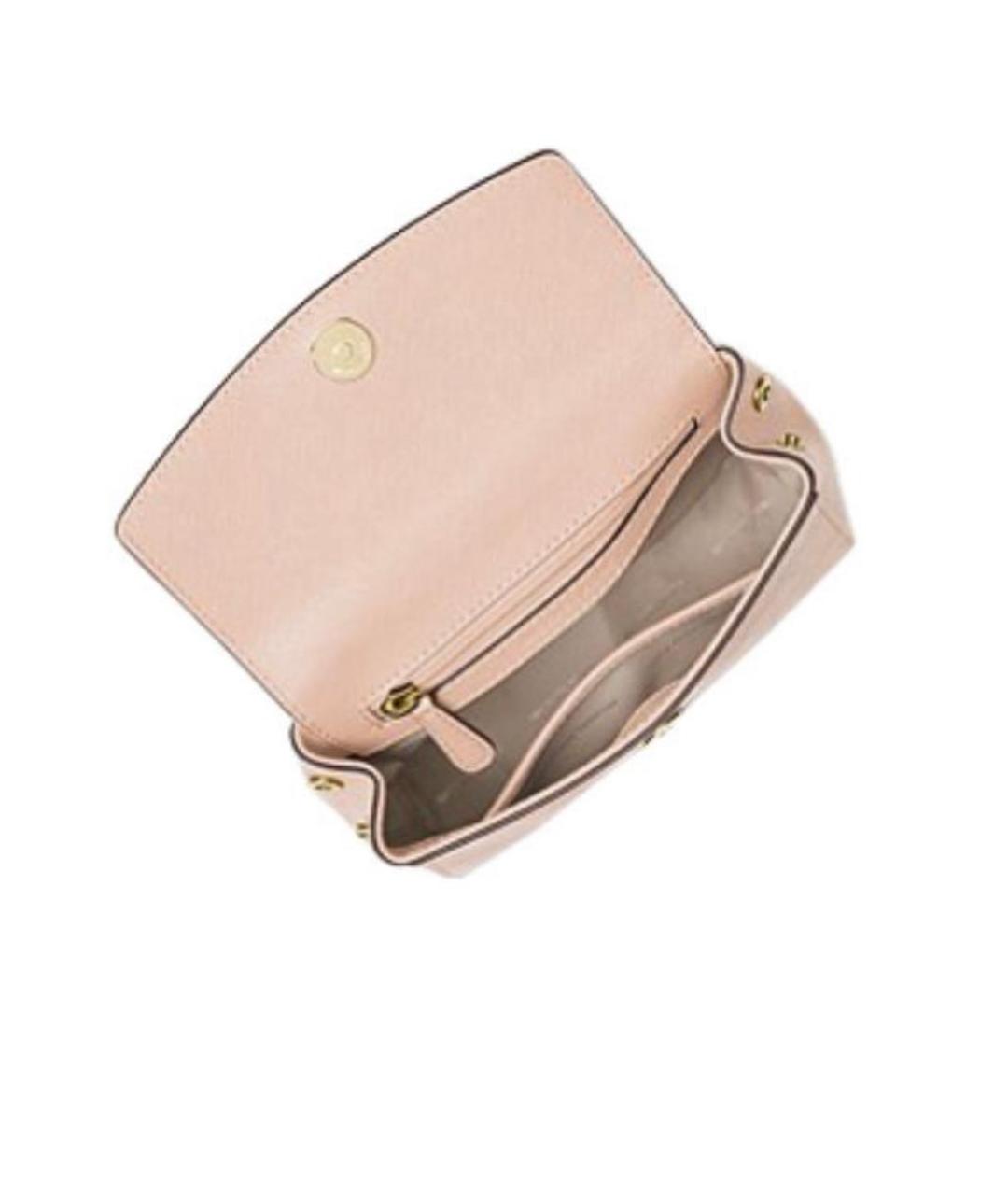 MICHAEL KORS Розовая кожаная сумка с короткими ручками, фото 7