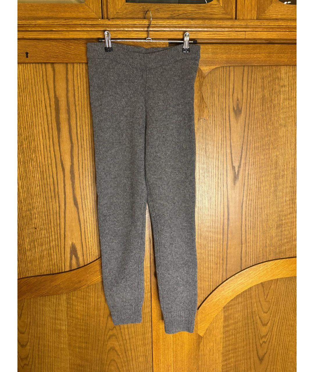 MONCLER Серые шерстяные леггинсы и велосипедки, фото 5