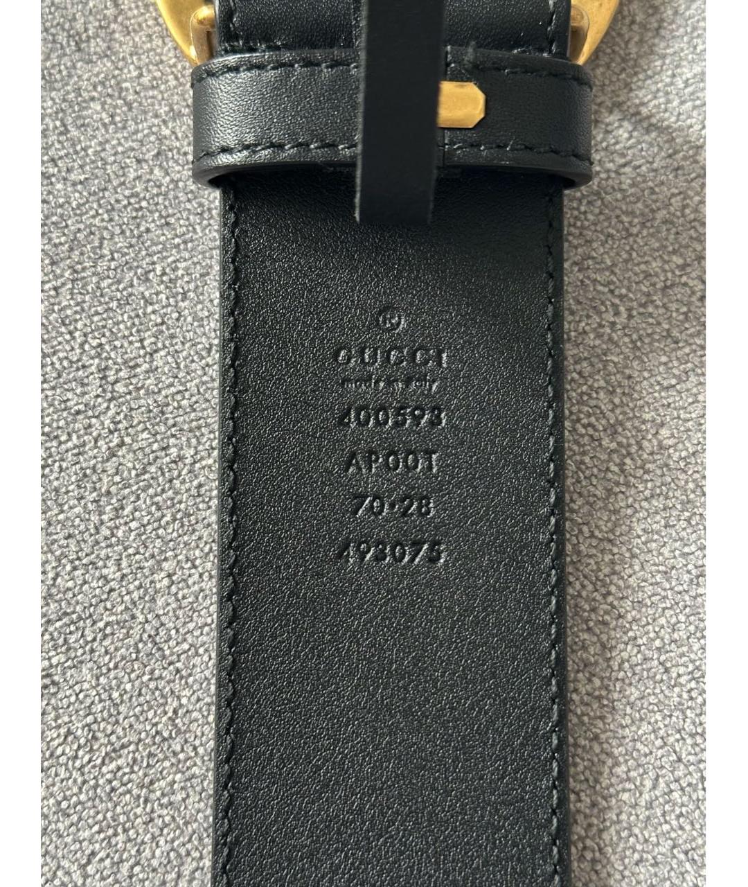 GUCCI Черный кожаный ремень, фото 4