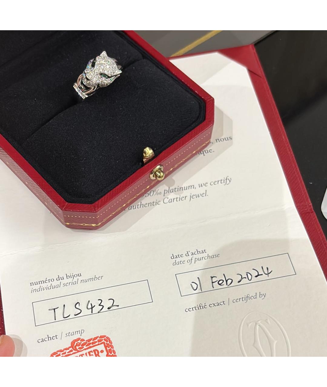 CARTIER Белое кольцо из белого золота, фото 2