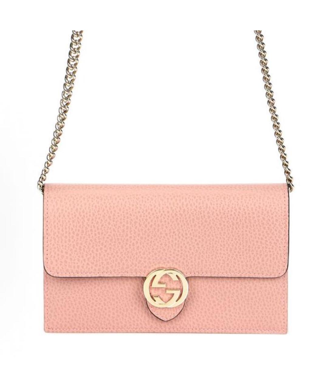 GUCCI Розовая кожаная сумка через плечо, фото 5