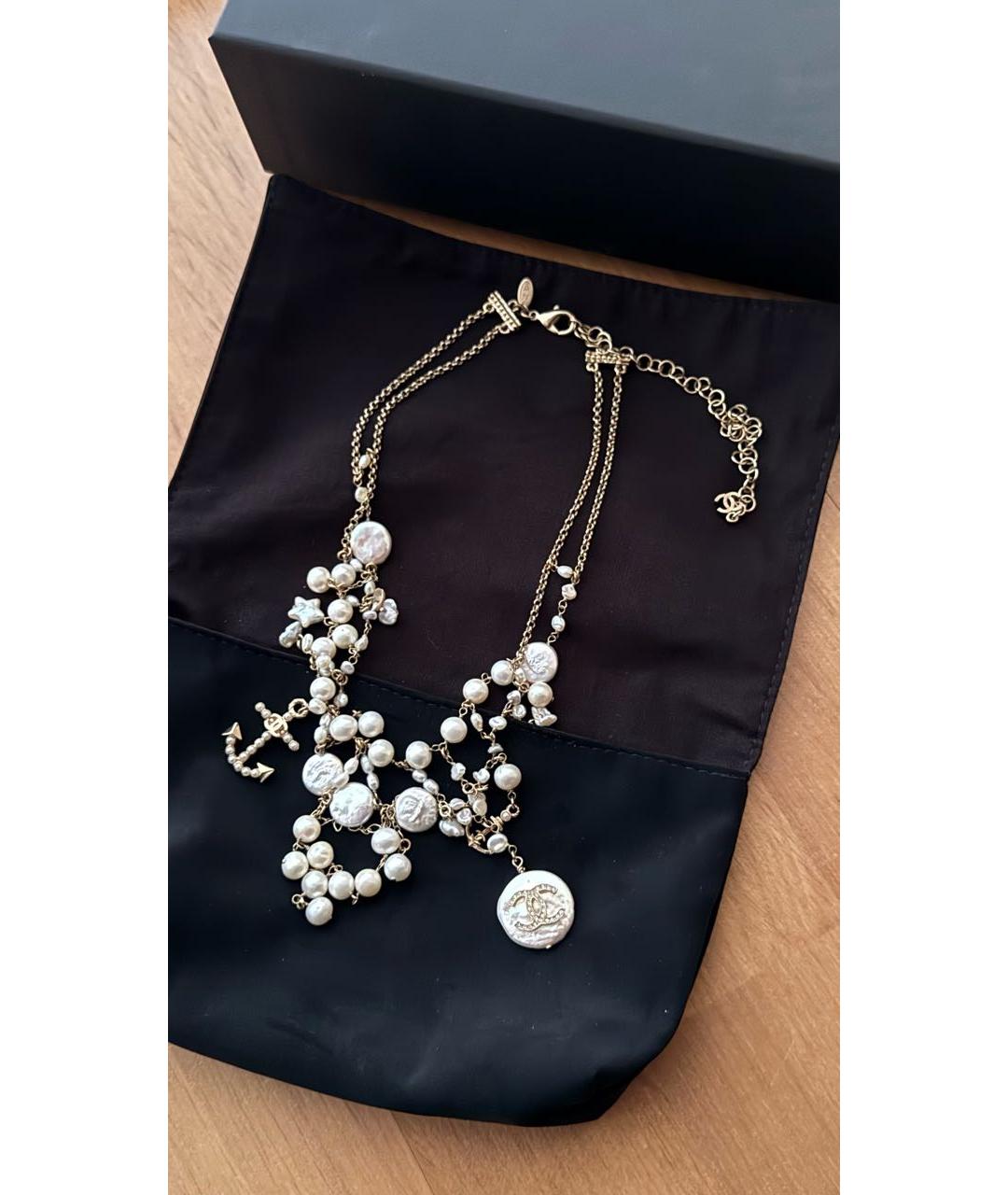 CHANEL Золотое жемчужное колье, фото 5