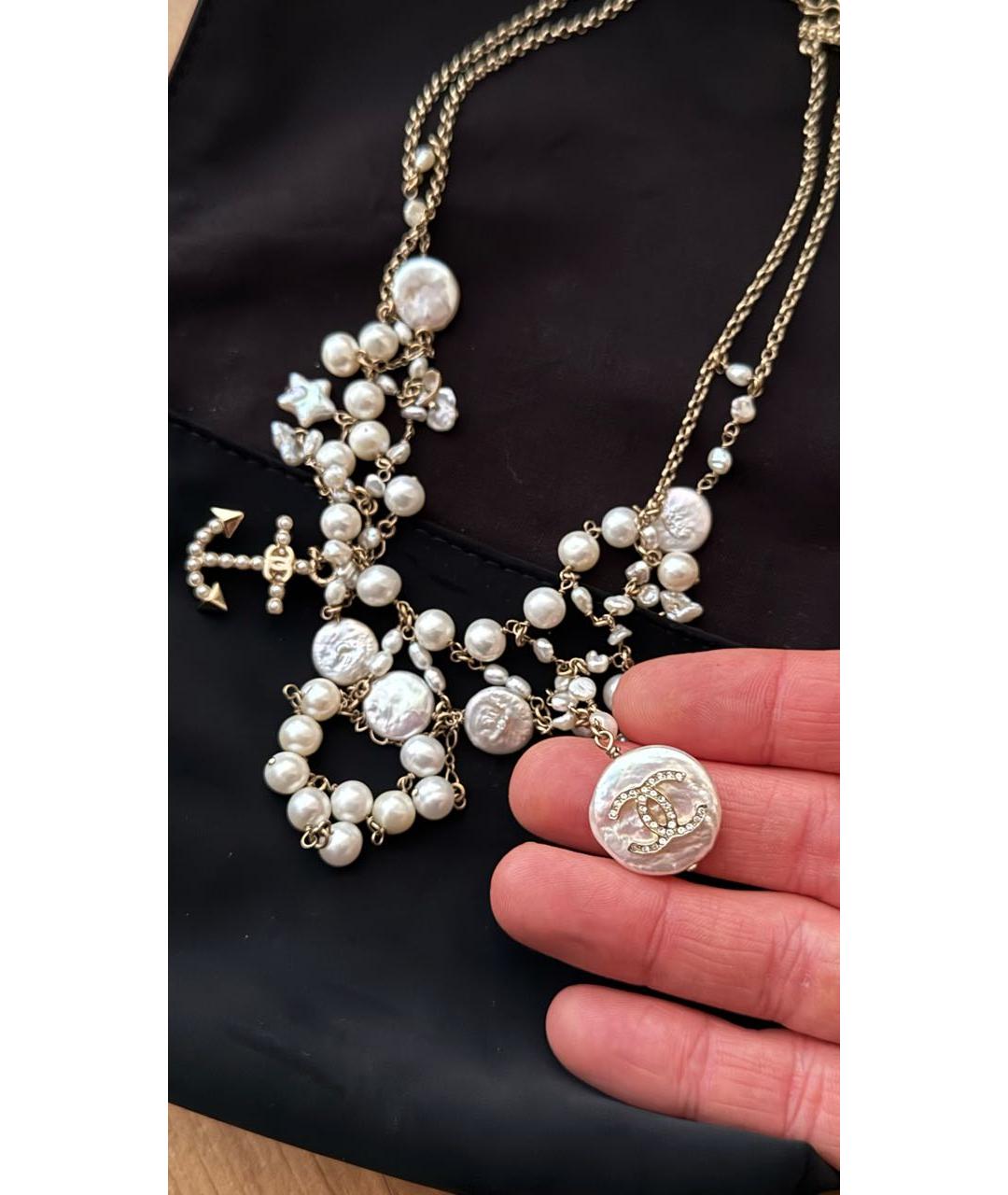 CHANEL Золотое жемчужное колье, фото 3