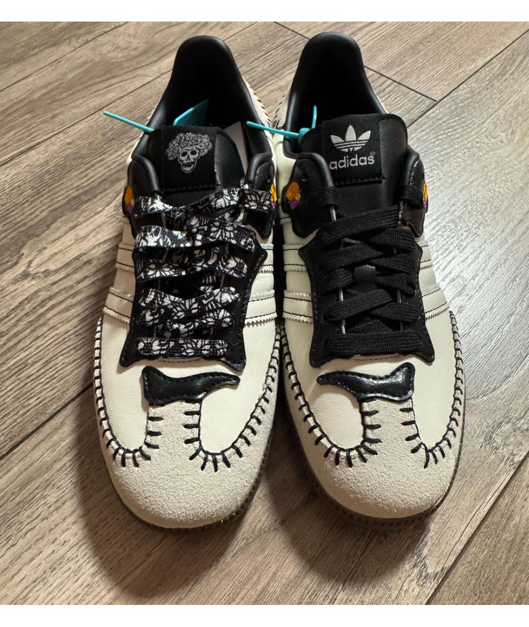 ADIDAS Белые кожаные кеды, фото 2