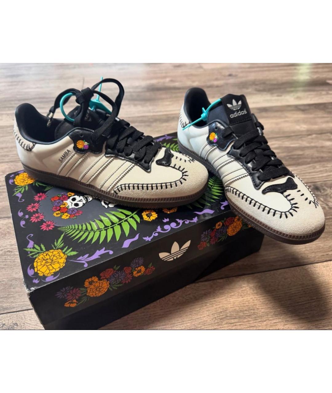 ADIDAS Белые кожаные кеды, фото 5