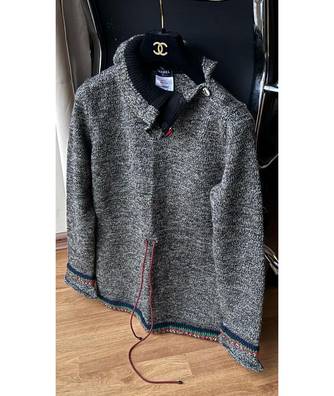 CHANEL Серый шерстяной джемпер / свитер, фото 5