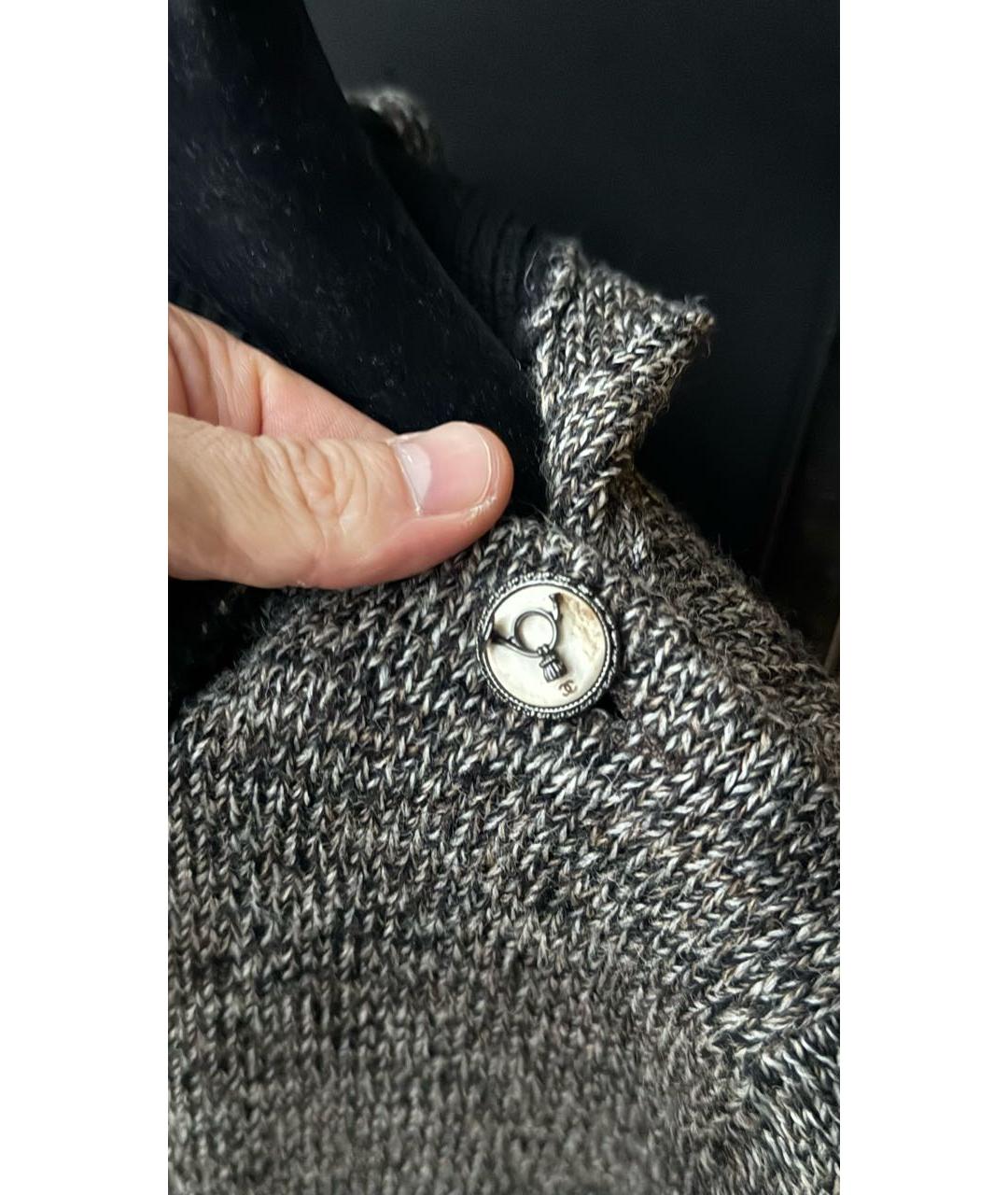CHANEL Серый шерстяной джемпер / свитер, фото 2