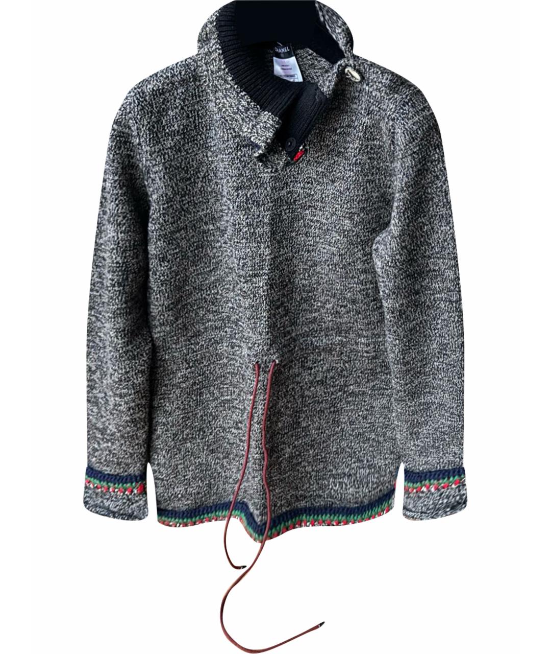 CHANEL Серый шерстяной джемпер / свитер, фото 1