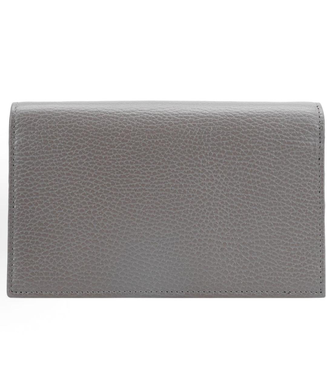 GUCCI Серая кожаная сумка через плечо, фото 4