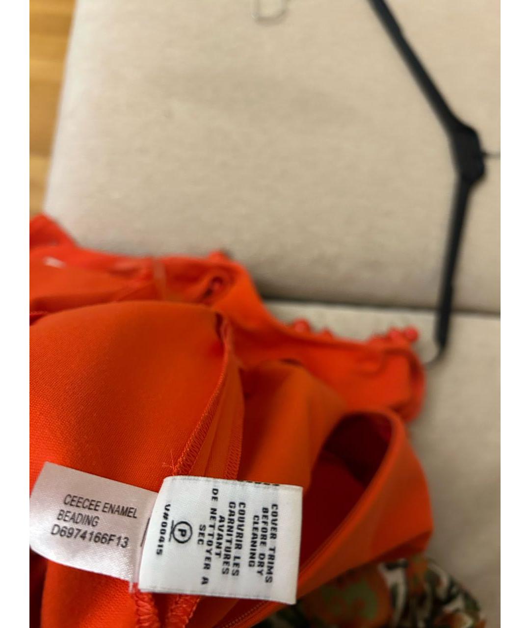 DIANE VON FURSTENBERG Оранжевое вискозное коктейльное платье, фото 5