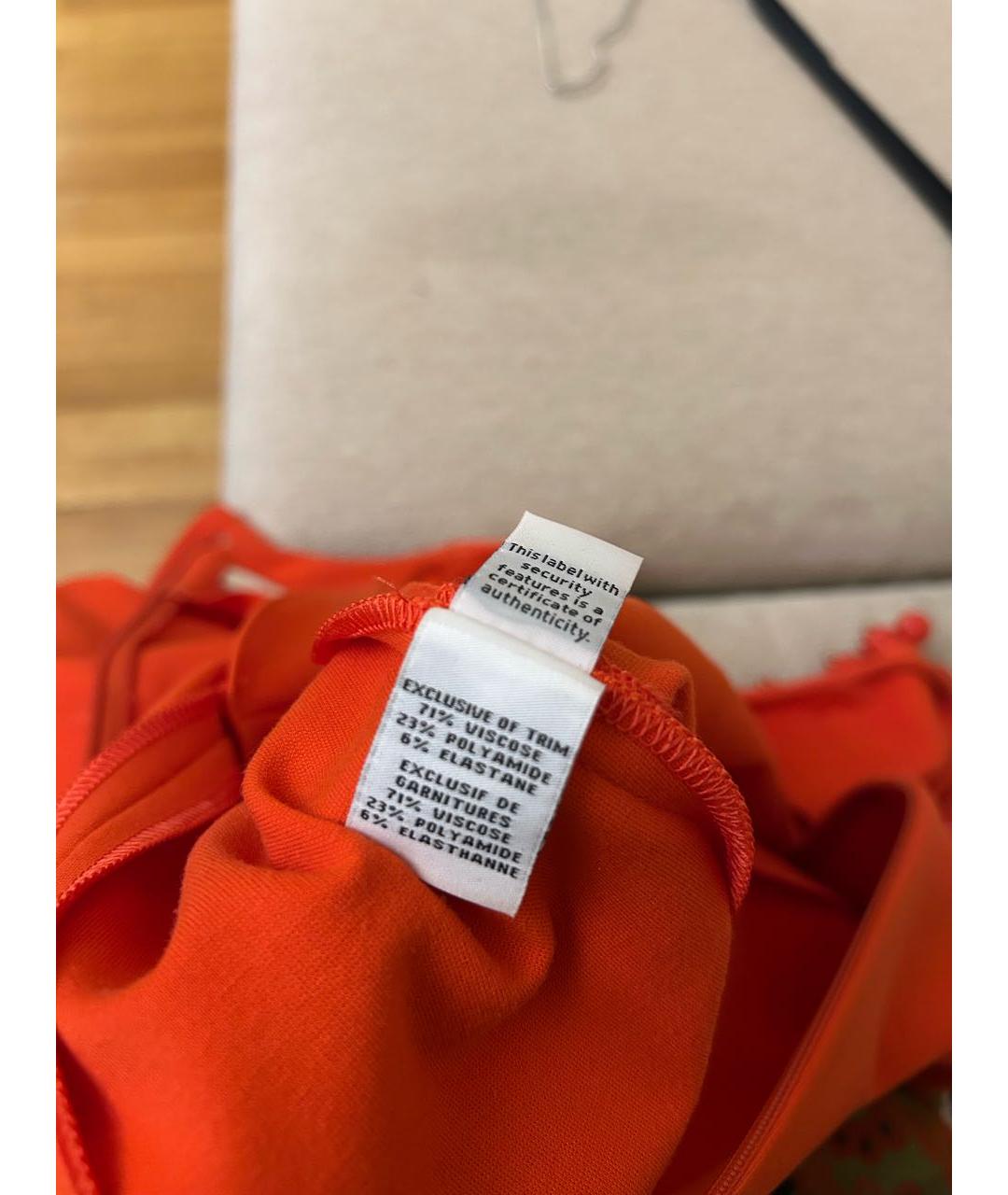 DIANE VON FURSTENBERG Оранжевое вискозное коктейльное платье, фото 7