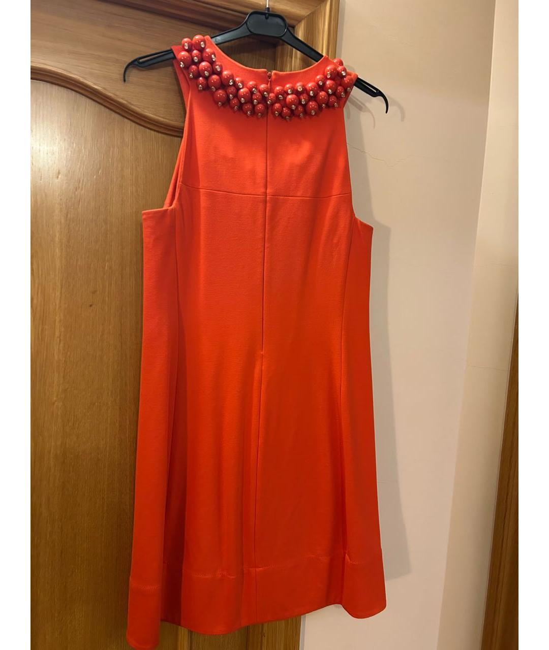 DIANE VON FURSTENBERG Оранжевое вискозное коктейльное платье, фото 2