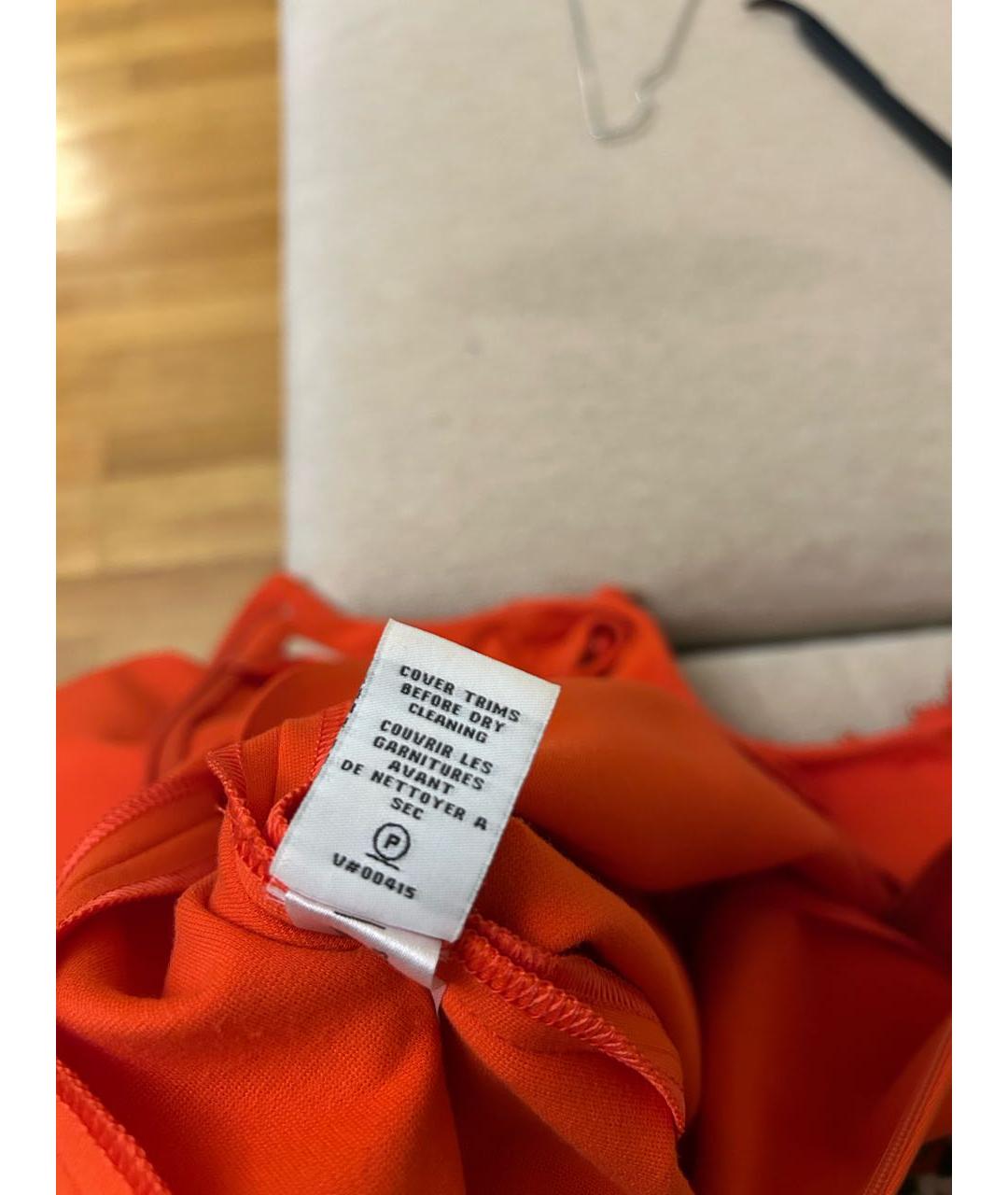 DIANE VON FURSTENBERG Оранжевое вискозное коктейльное платье, фото 6