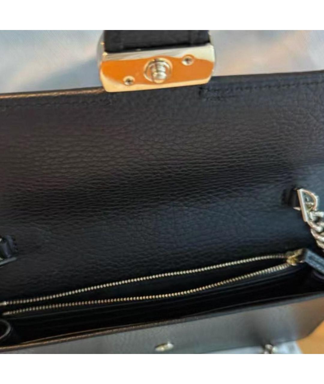 GUCCI Черная кожаная сумка через плечо, фото 4