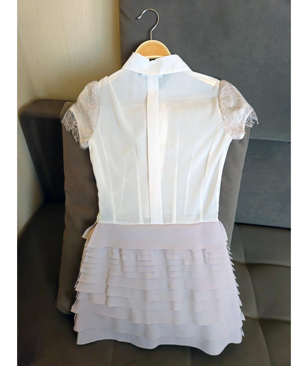 ELISABETTA FRANCHI Бежевое вискозное коктейльное платье, фото 2