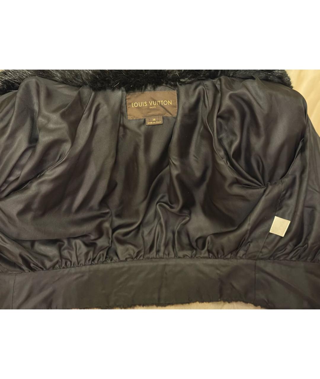 LOUIS VUITTON Коричневая меховая шуба, фото 7