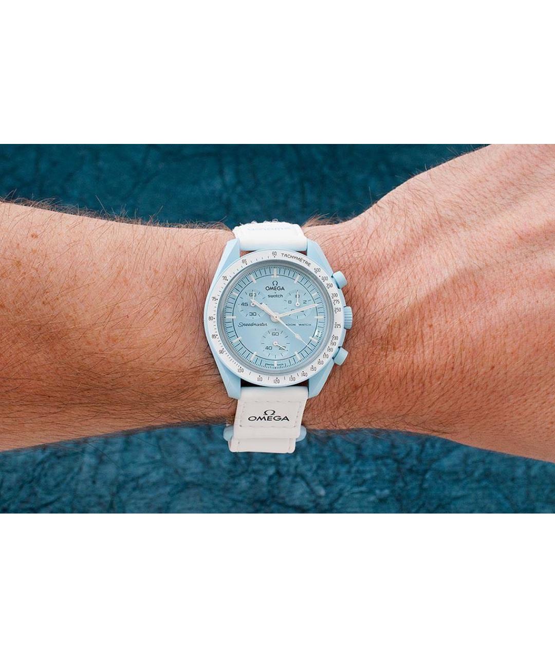 OMEGA Бирюзовые часы, фото 4