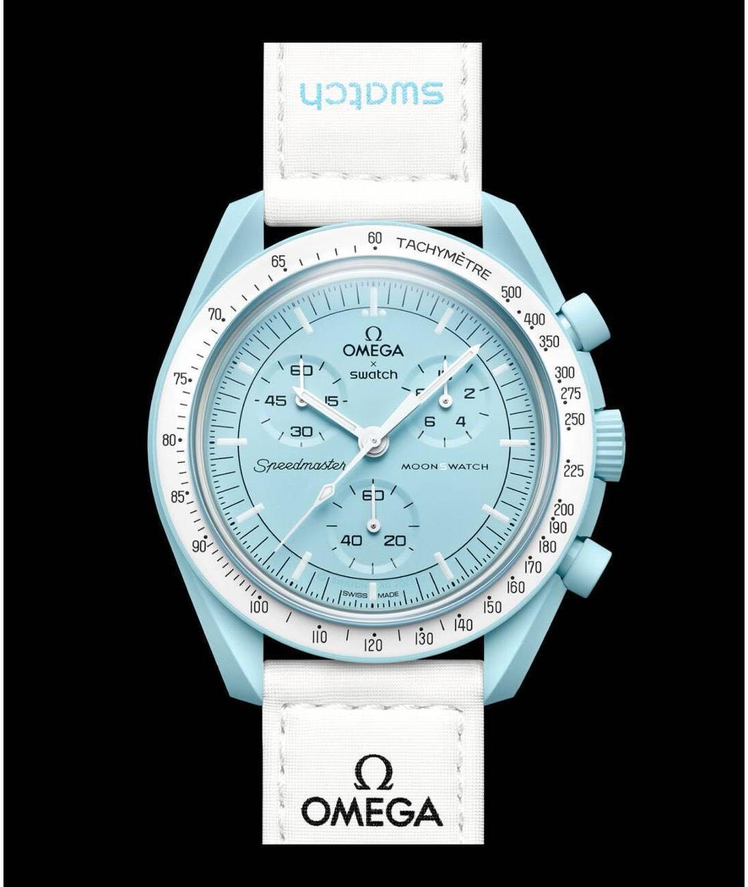 OMEGA Бирюзовые часы, фото 5