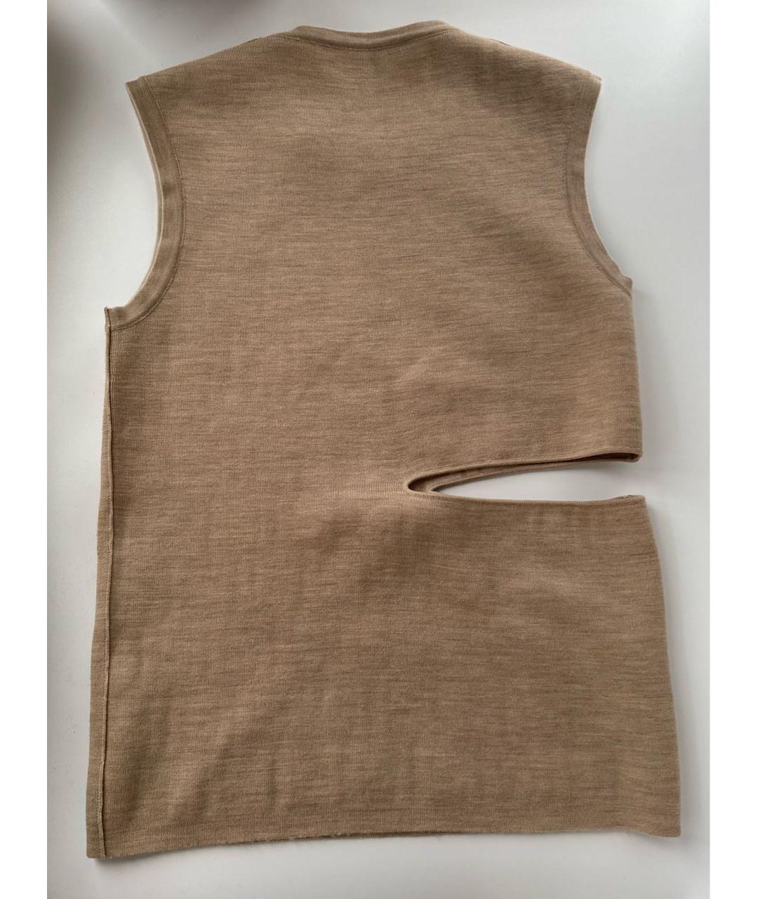 FENDI Бежевый шерстяной джемпер / свитер, фото 6