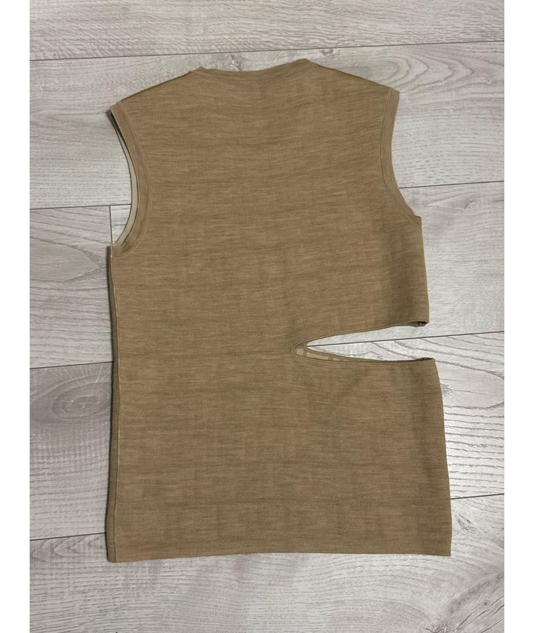 FENDI Бежевый шерстяной джемпер / свитер, фото 2