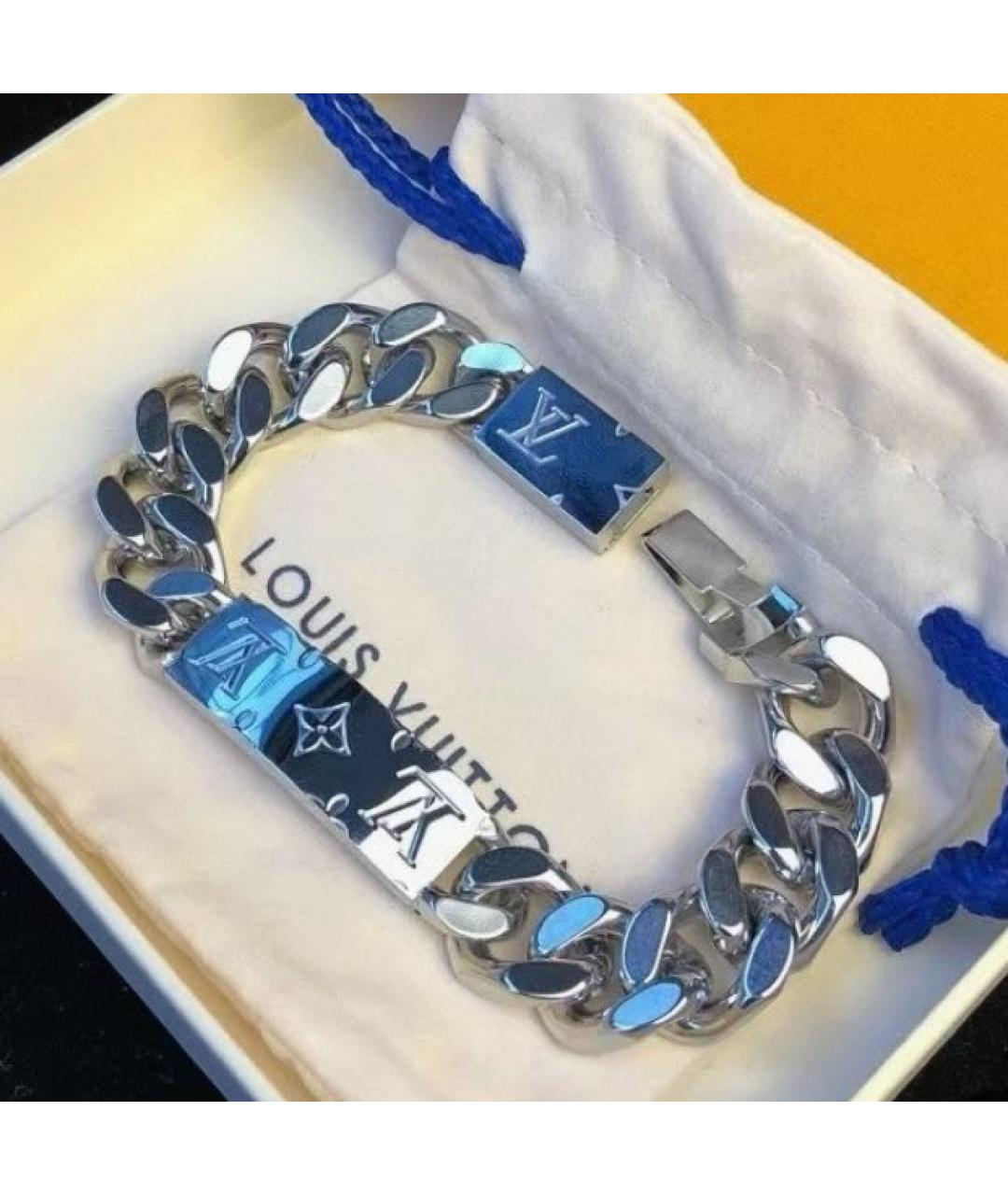 LOUIS VUITTON Серебрянный металлический браслет, фото 2