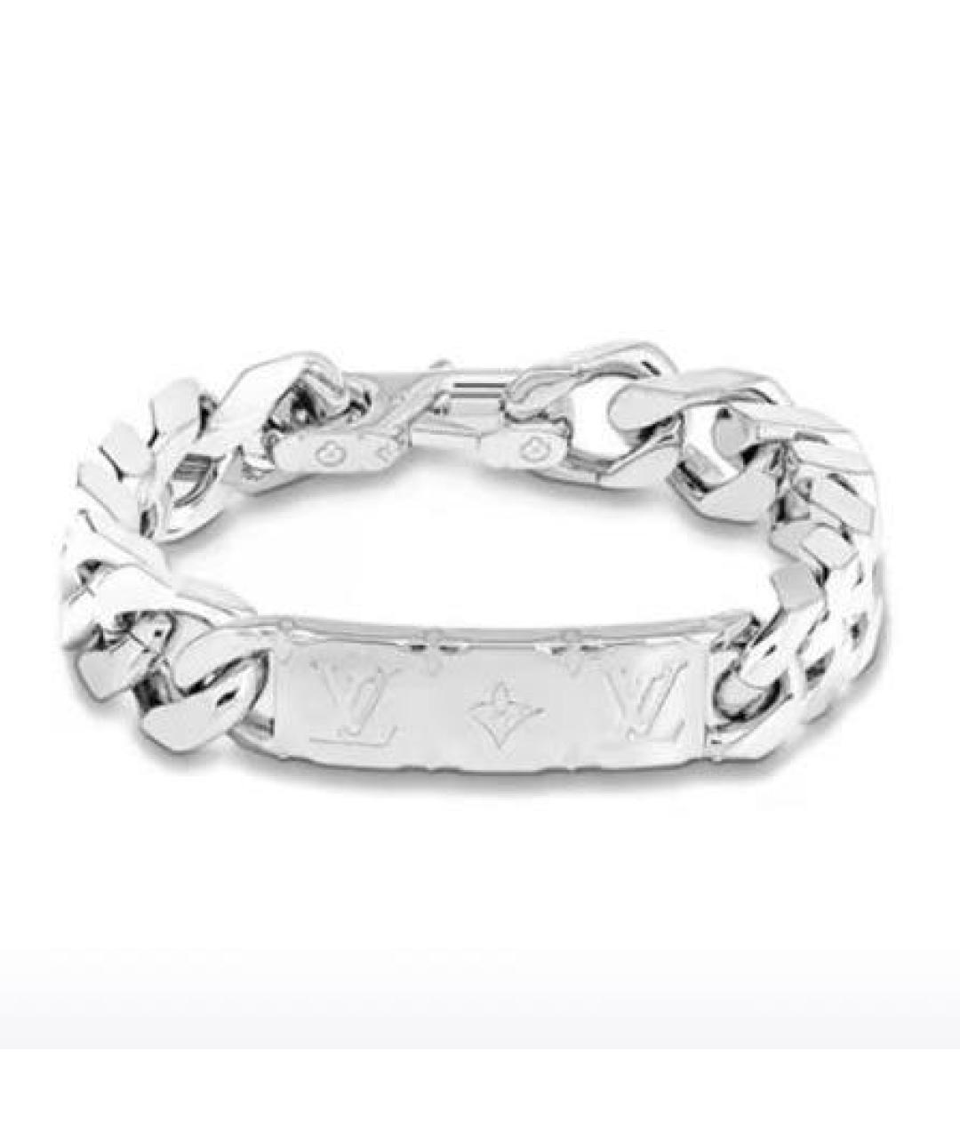 LOUIS VUITTON Серебрянный металлический браслет, фото 3