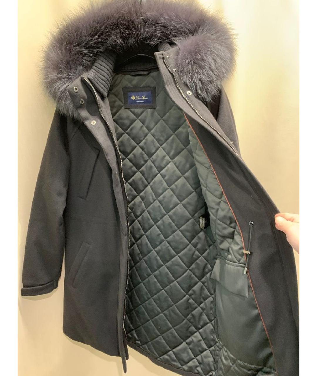 LORO PIANA Черная кашемировая парка, фото 3