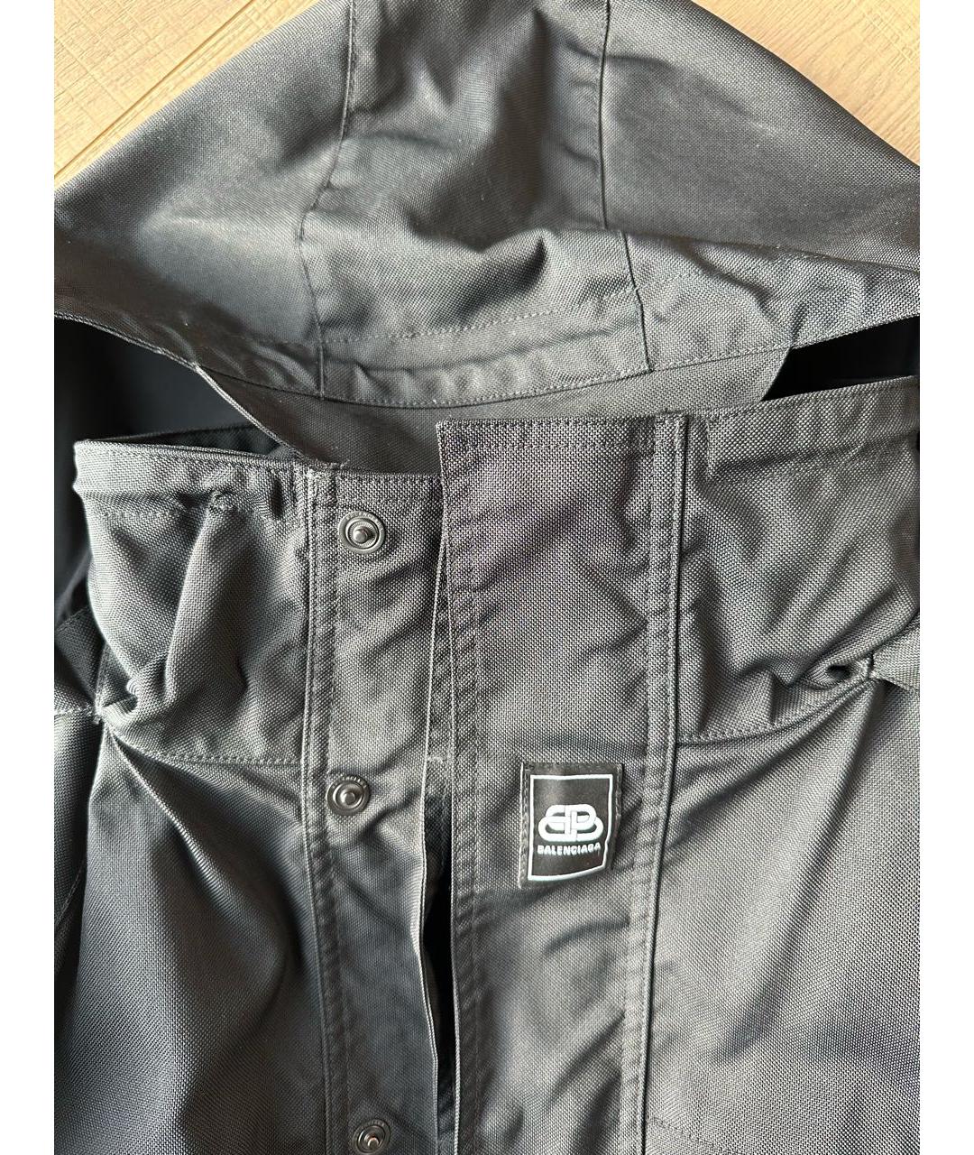 BALENCIAGA Черная полиамидовая куртка, фото 4