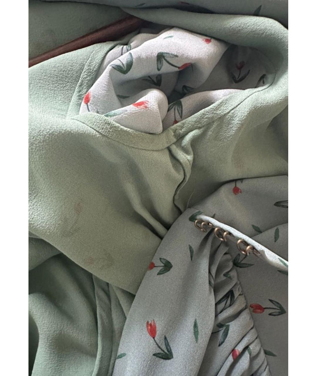 ULYANA SERGEENKO Бирюзовое шелковое платье, фото 6