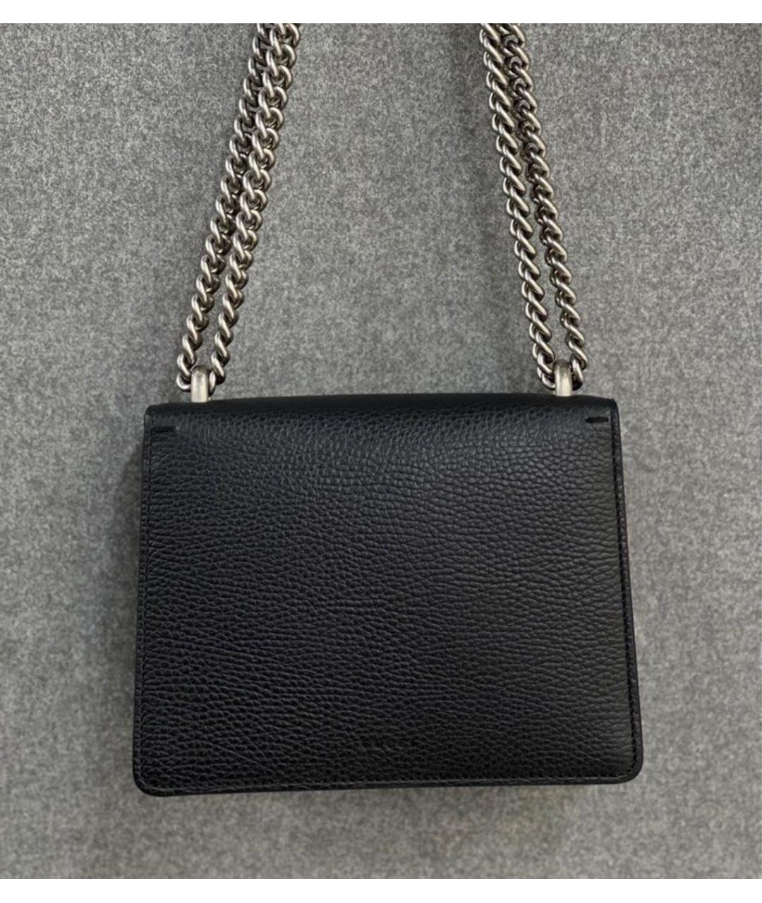 GUCCI Черная кожаная сумка через плечо, фото 2