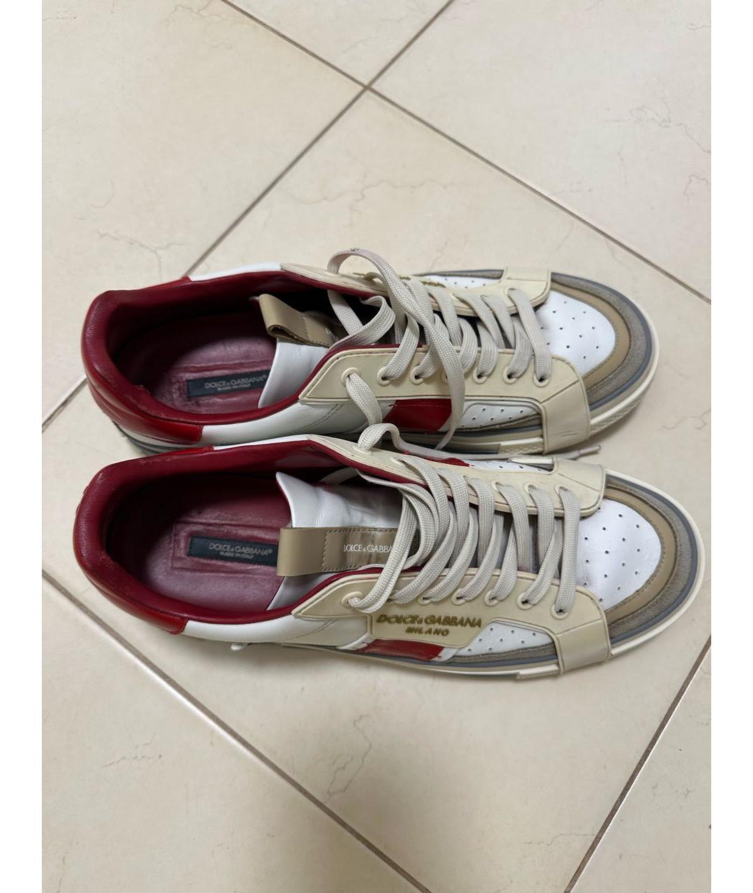 DOLCE&GABBANA Мульти кожаные низкие кроссовки / кеды, фото 3