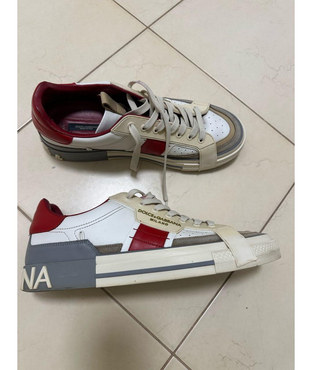 DOLCE&GABBANA Мульти кожаные низкие кроссовки / кеды, фото 2